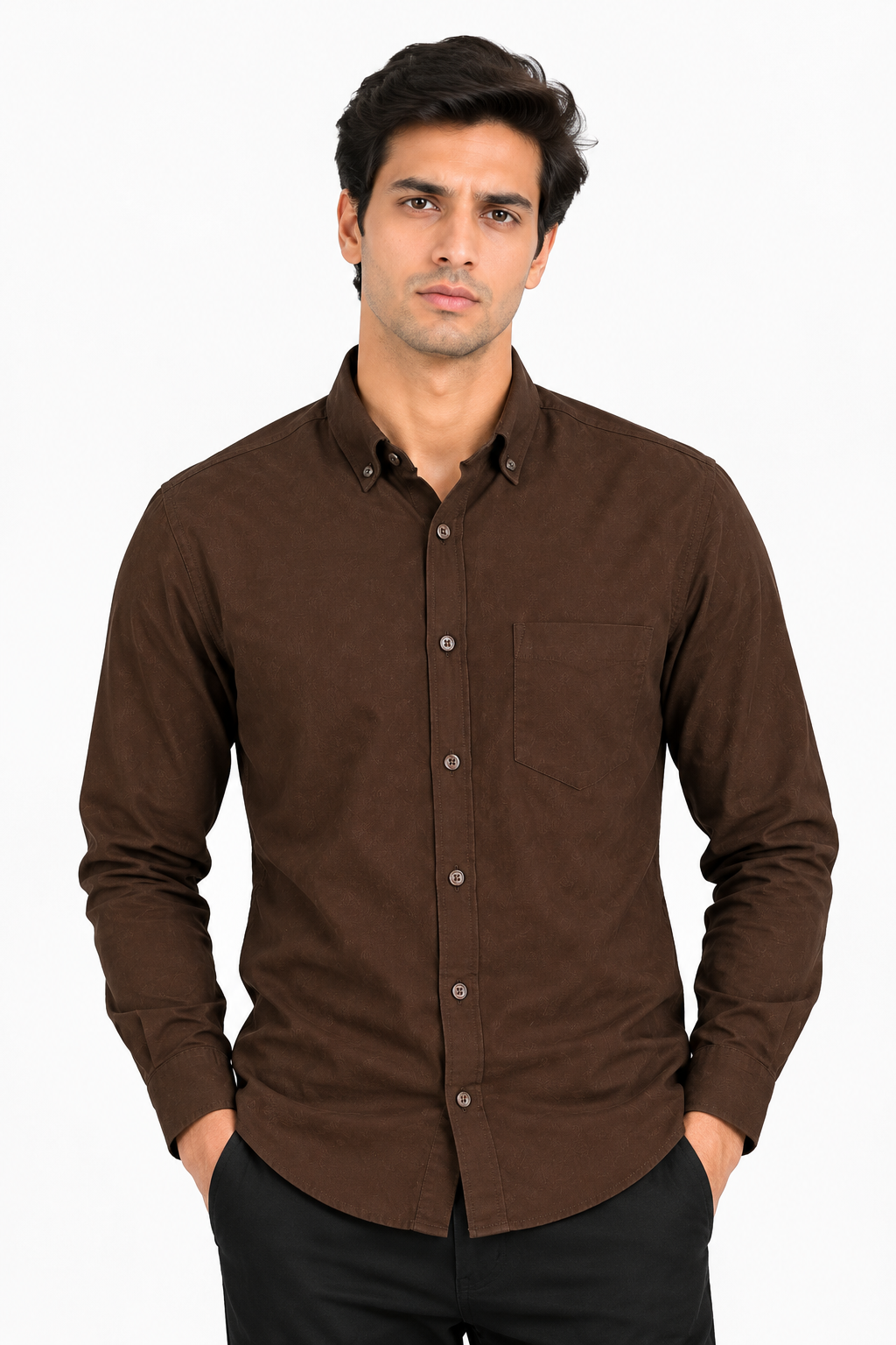 Oxford Plain Down Button Collar Shirts - WB 1432