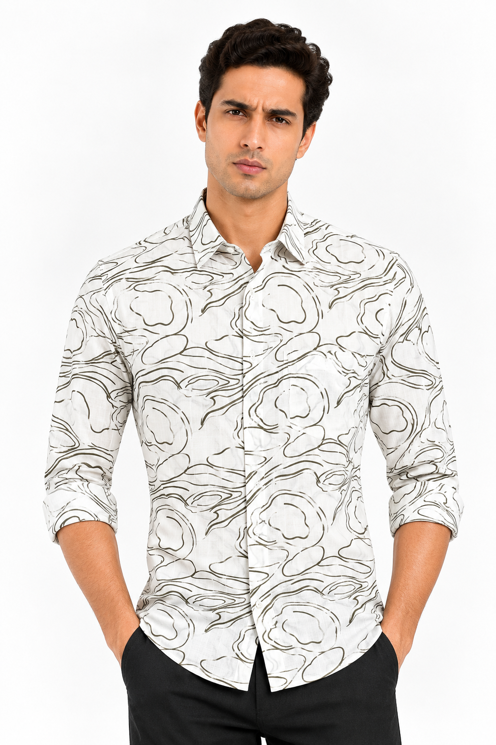 Abstract Prints Casual Shirts - WB 1428