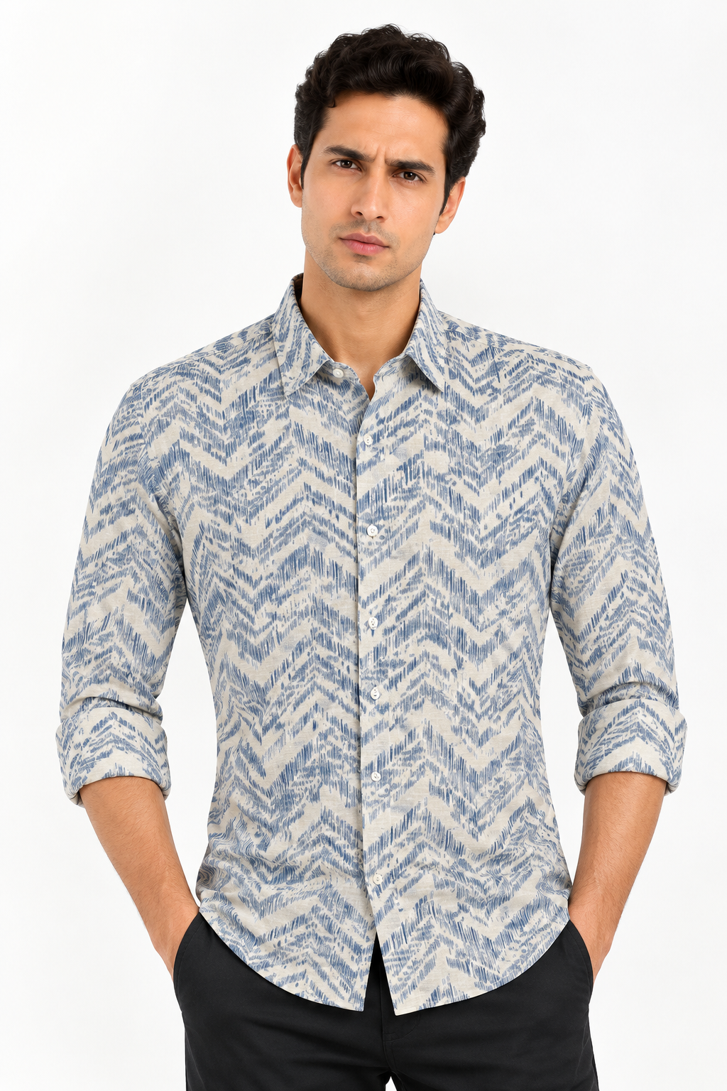 Linen Printed casual Shirt - WB 1426