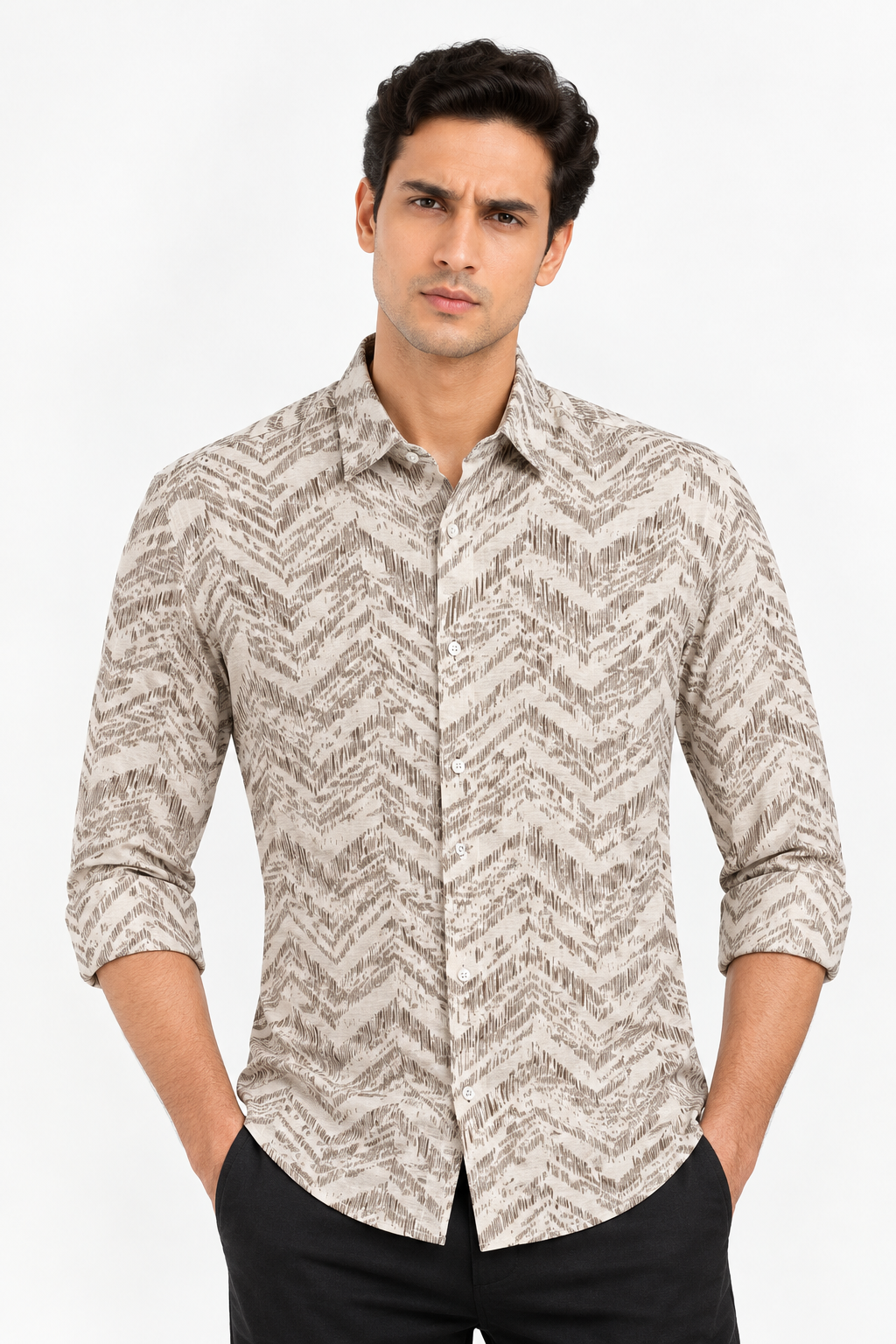 Linen Printed casual Shirt - WB 1426
