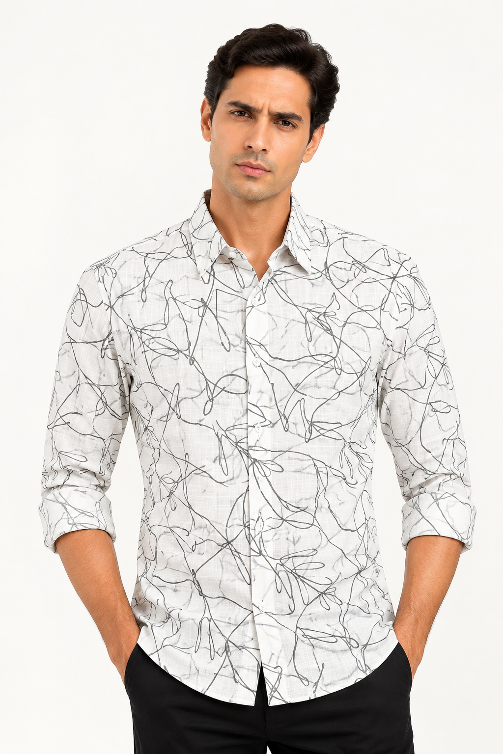 Linen printed casual shirts - WB 1419