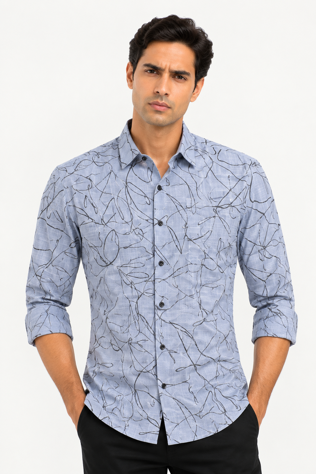 Linen printed casual shirts - WB 1419