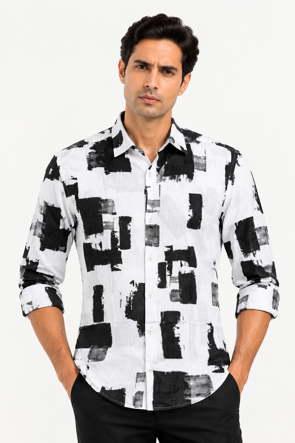 Abstract Prints Casual Shirts - WB 1418