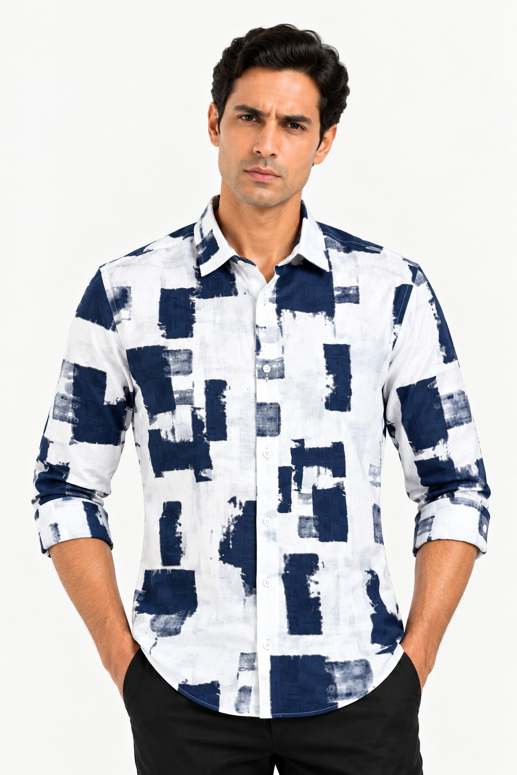 Abstract Prints Casual Shirts - WB 1418