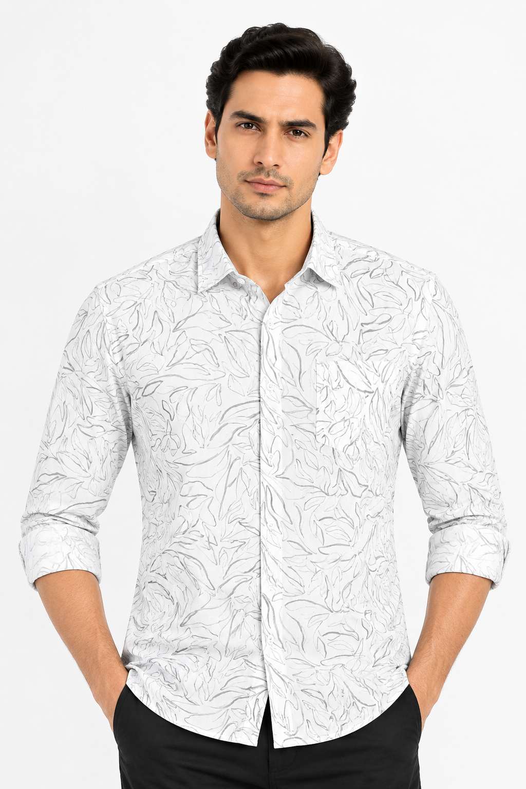 Men's Casual Printed Shirt- WB 1342