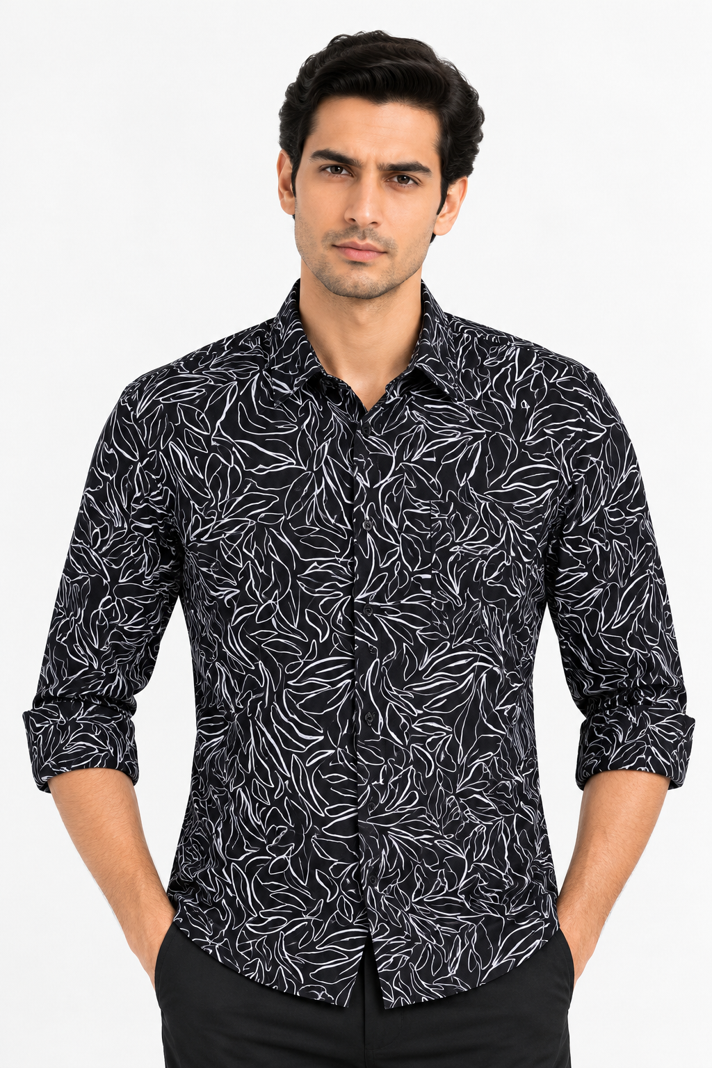 Men's Casual Printed Shirt- WB 1342