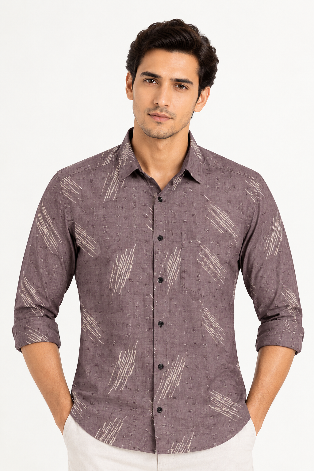 Men's Casual Printed Shirt- WB 1344