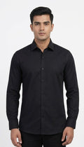 Mens Casual Solid Black Shirt - WB 1338
