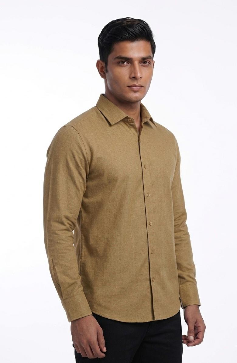 Men's Solid Plain Casual Shirt - WB 1338