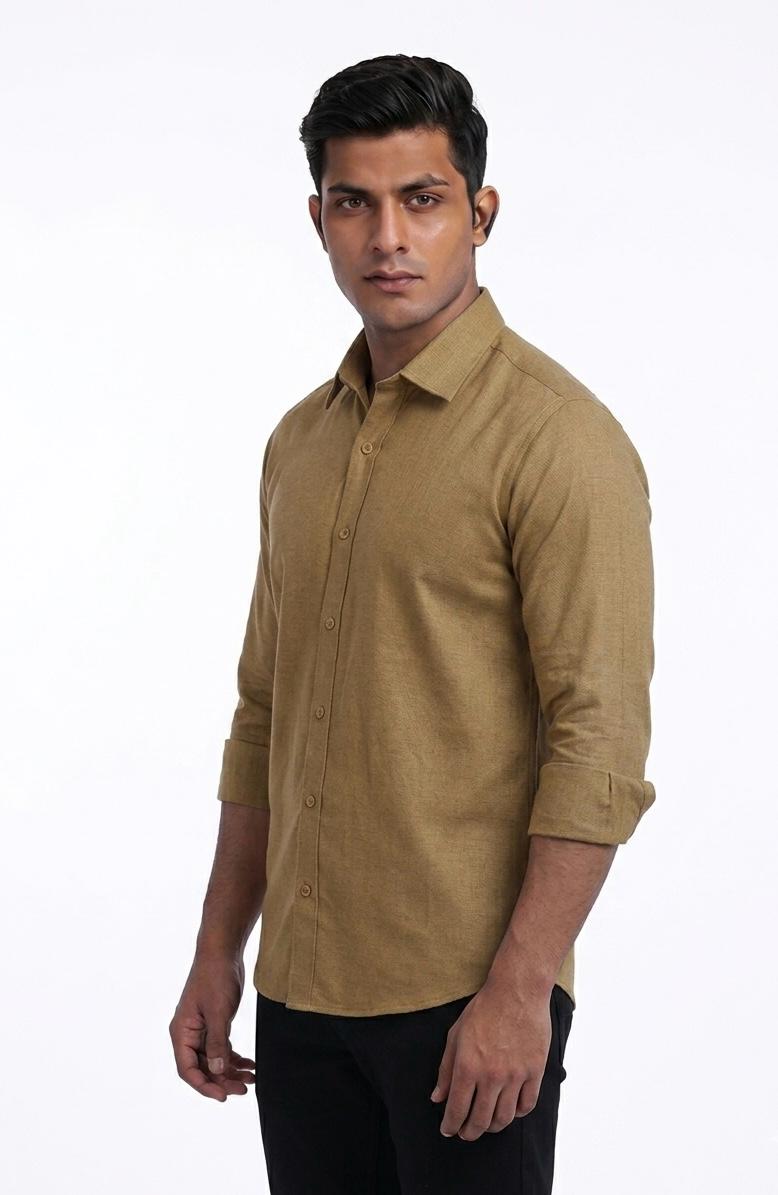 Men's Solid Plain Casual Shirt - WB 1338