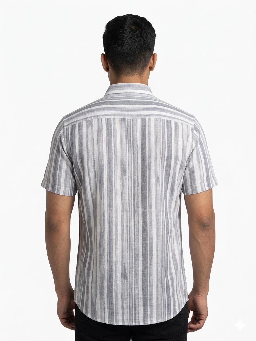 Casual Short sleeve Stripe Shirt - WB 1326
