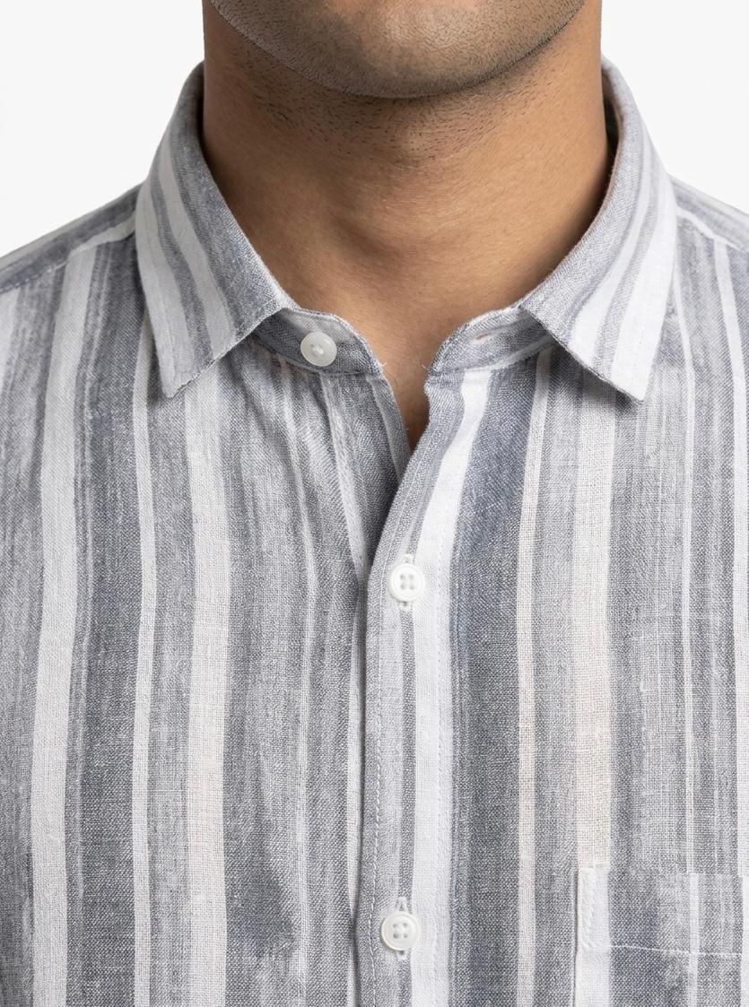 Casual Short sleeve Stripe Shirt - WB 1326