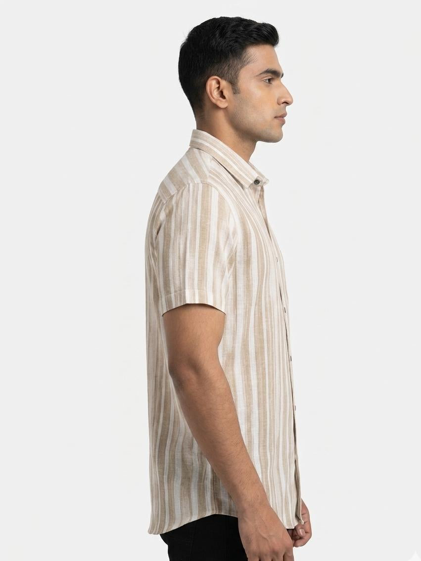 Casual Short sleeve Stripe Shirt - WB 1326