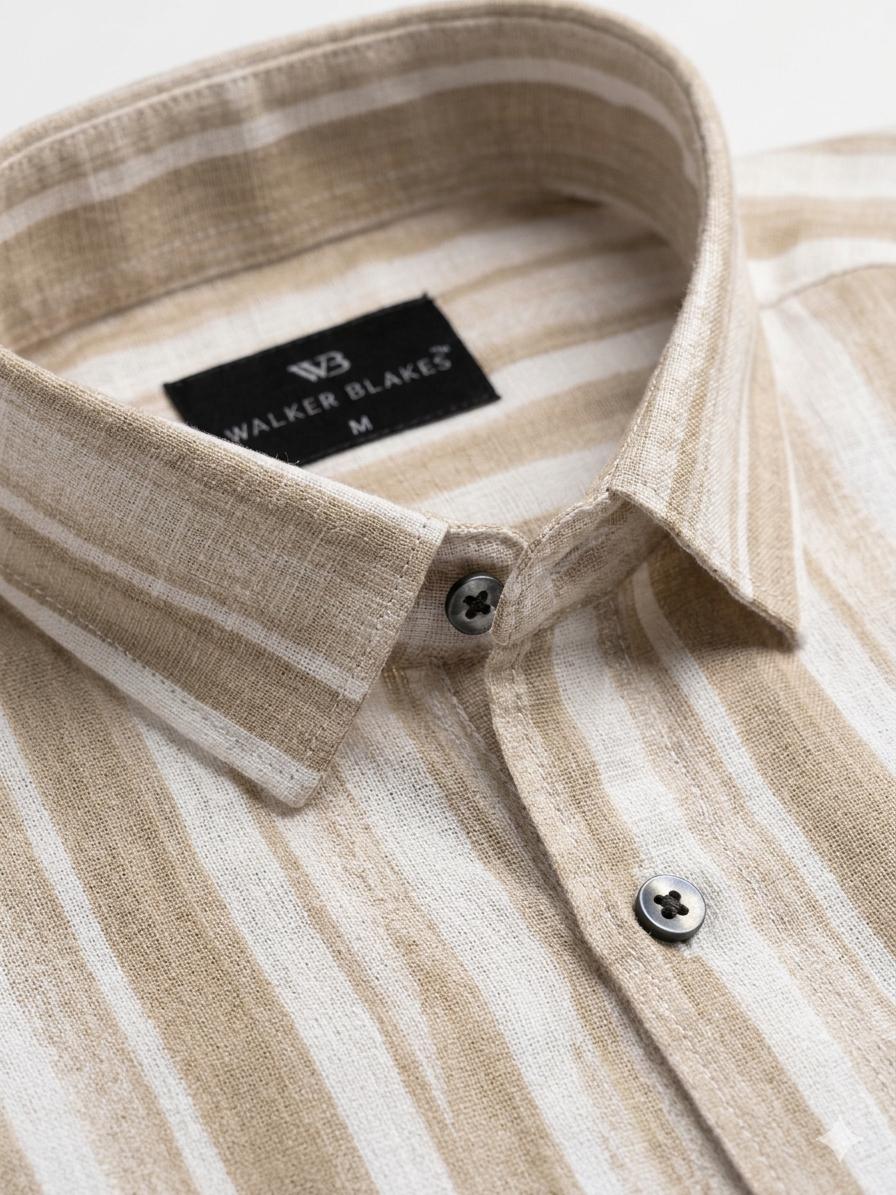 Casual Short sleeve Stripe Shirt - WB 1326