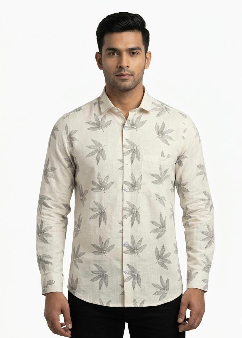 Floral Print Casaual Shirt- WB 1336