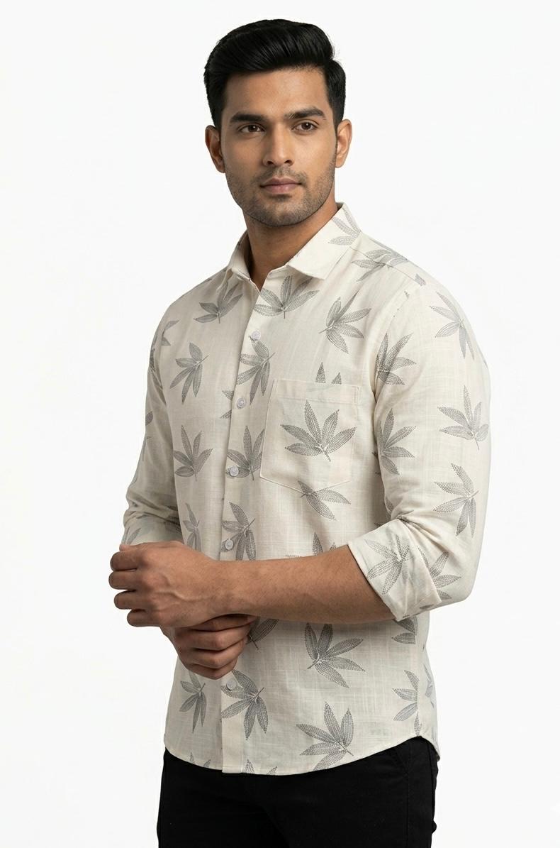 Floral Print Casaual Shirt- WB 1336