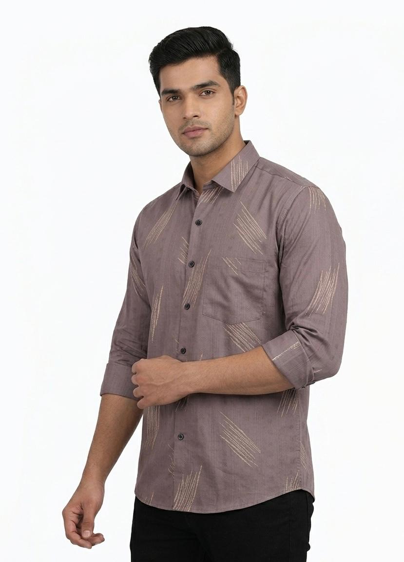 Men's Casual Printed Shirt- WB 1344