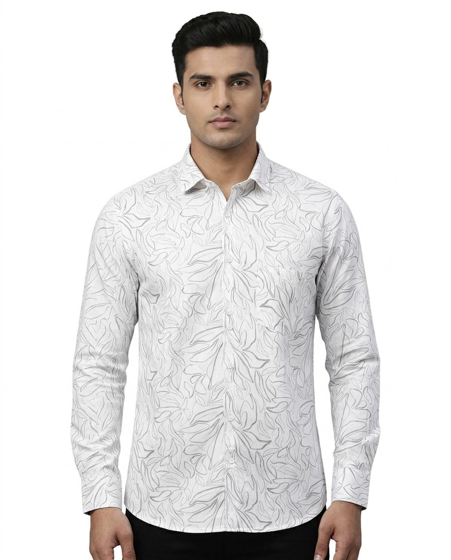 Men's Casual Printed Shirt- WB 1342