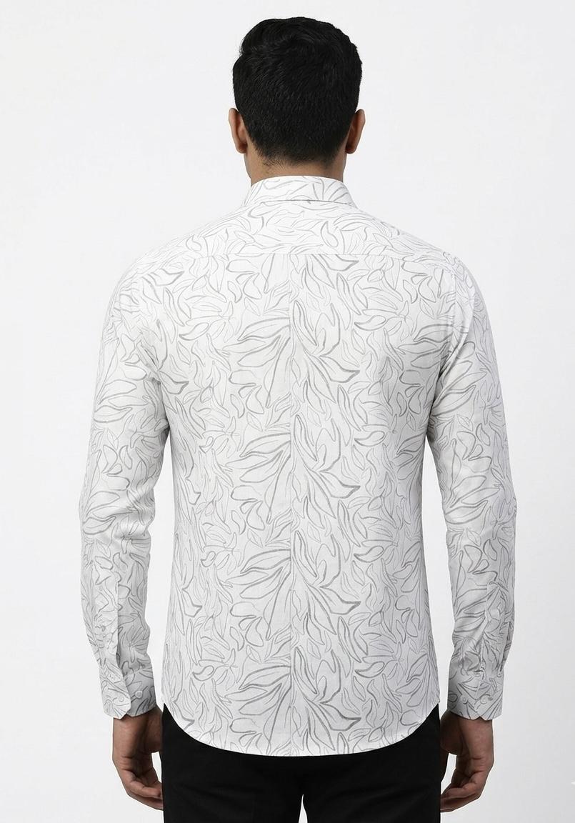 Men's Casual Printed Shirt- WB 1342