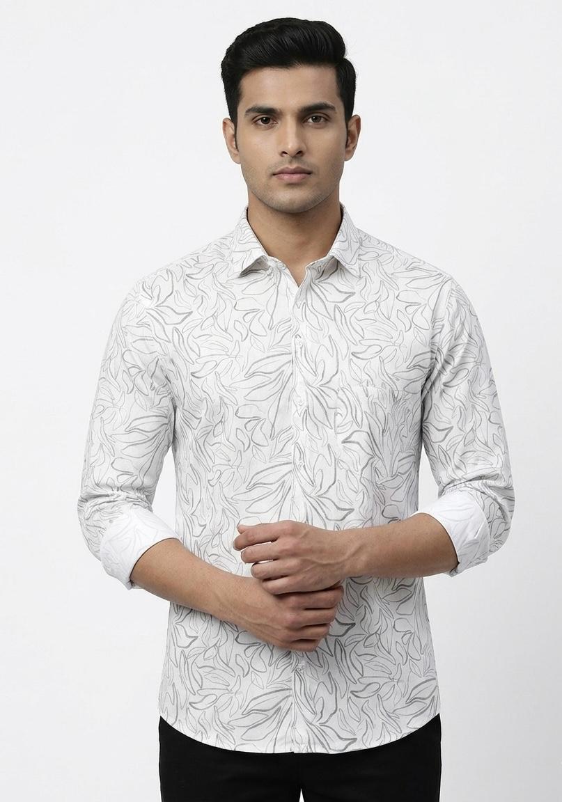 Men's Casual Printed Shirt- WB 1342