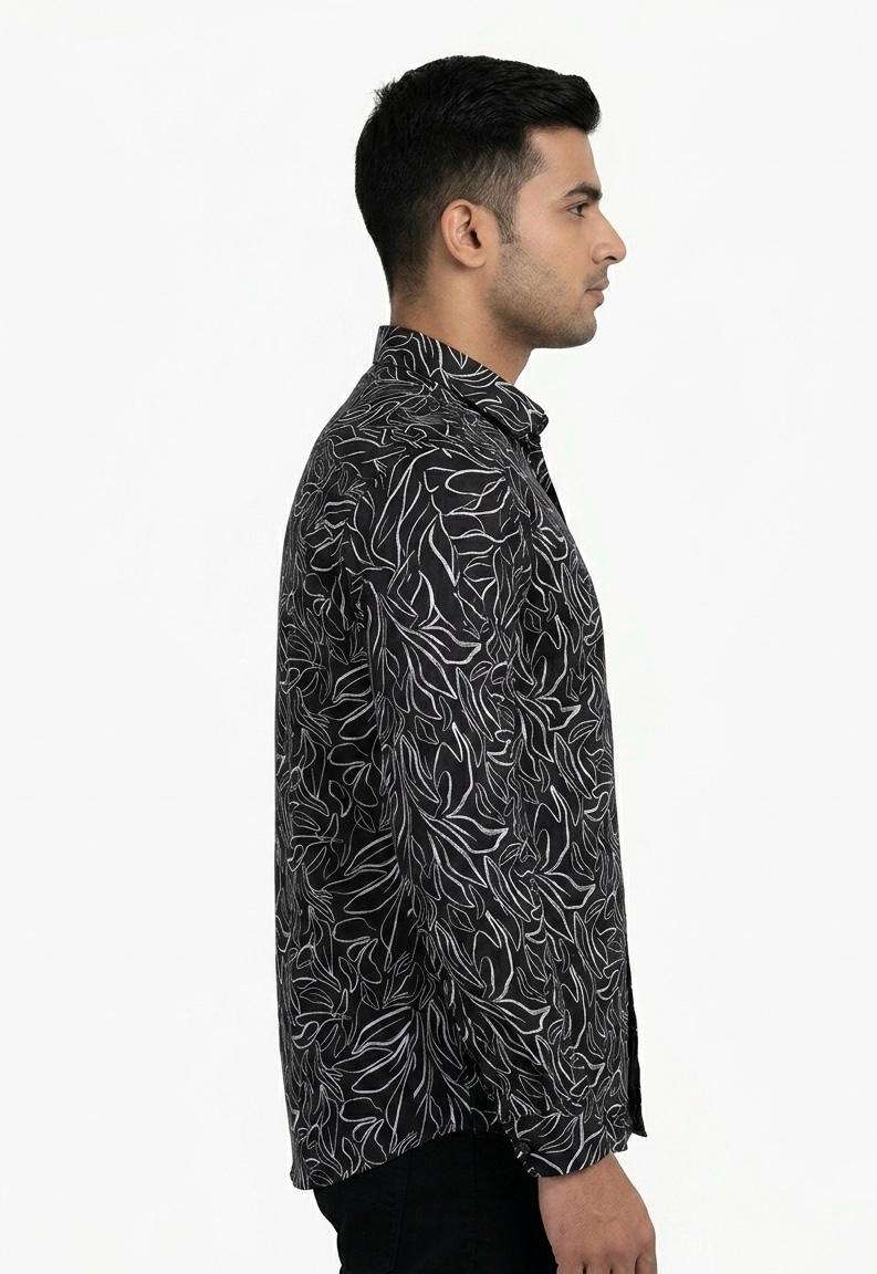 Men's Casual Printed Shirt- WB 1342