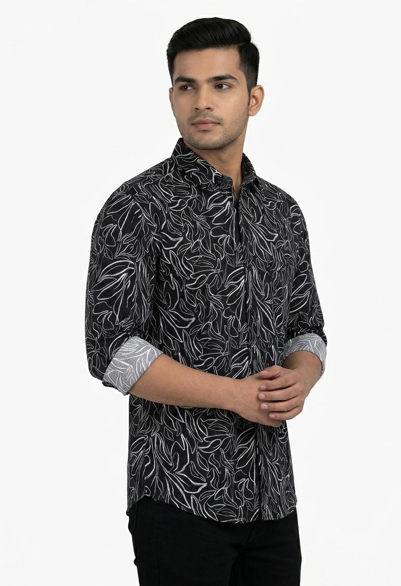 Men's Casual Printed Shirt- WB 1342