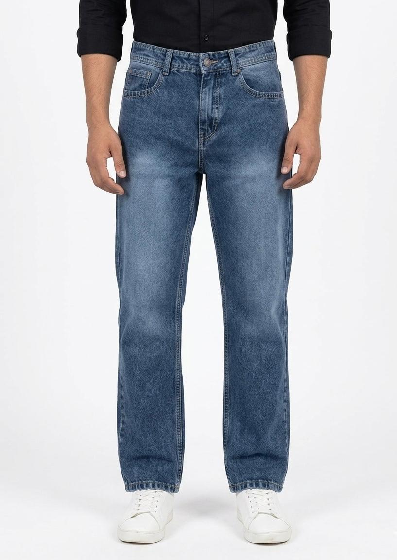 Men's Straight Fit Jeans Spray Wash- WB 102