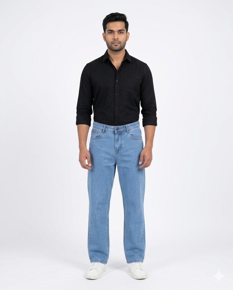 Men's Straight Fit Jeans- WB 101