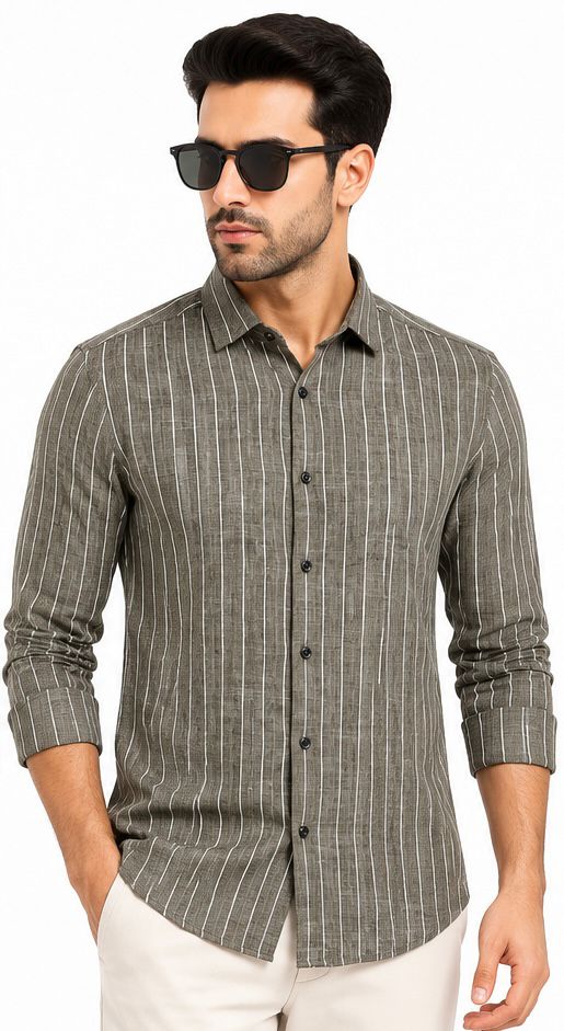 Linen Stripe Shirts - WB 1422