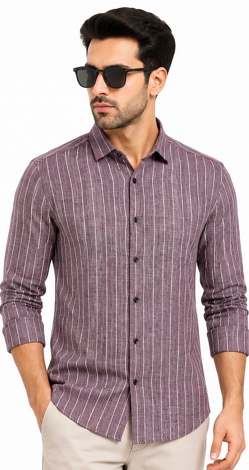 Linen Stripe Shirts - WB 1422