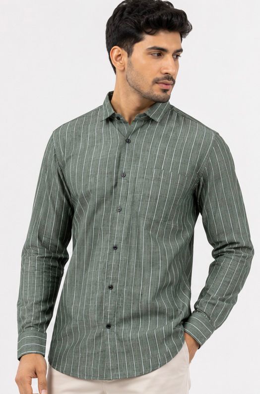 Linen Stripe Shirts - WB 1422